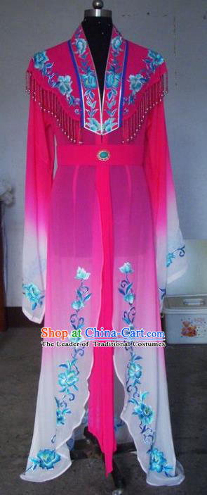 Chinese Traditional Beijing Opera Young Lady Costumes China Peking Opera Diva Rosy Dress for Adults