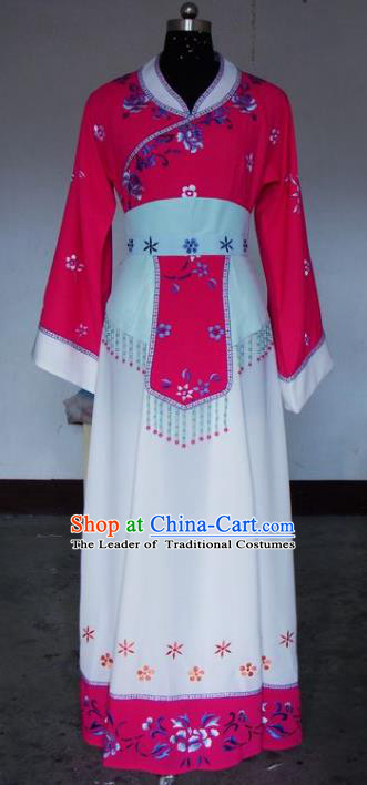 Chinese Traditional Beijing Opera Actress Rosy Costumes China Peking Opera Embroidered Dress for Adults