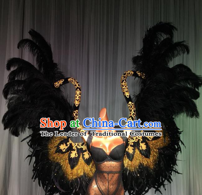 Top Grade Stage Performance Brazilian Carnival Feather Wings Miami Feathers Deluxe Wings for Women