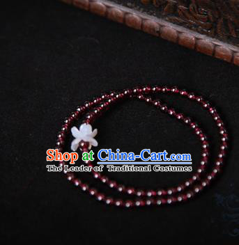 Chinese Traditional Jewelry Accessories Ancient Palace Hanfu Garnet Bracelet for Women