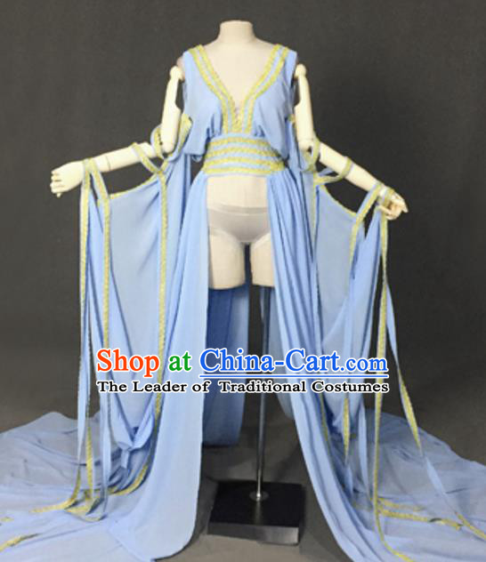 Top Grade Models Show Costume Stage Performance Blue Bikini Dress for Women