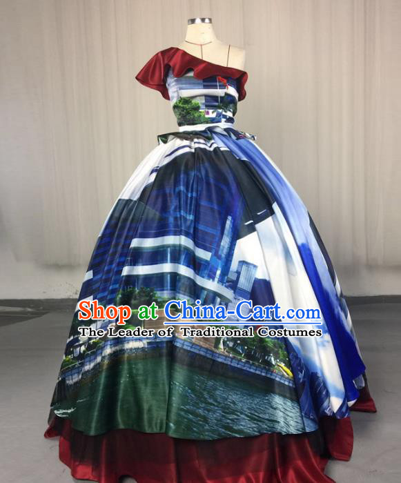 Top Grade Models Show Costume Stage Performance Catwalks Court Full Dress for Women