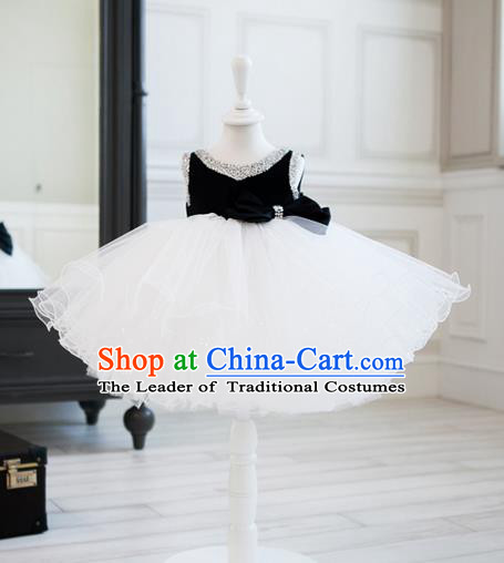 Top Grade Children Compere Catwalks Costume Modern Dance Stage Performance Dress for Kids