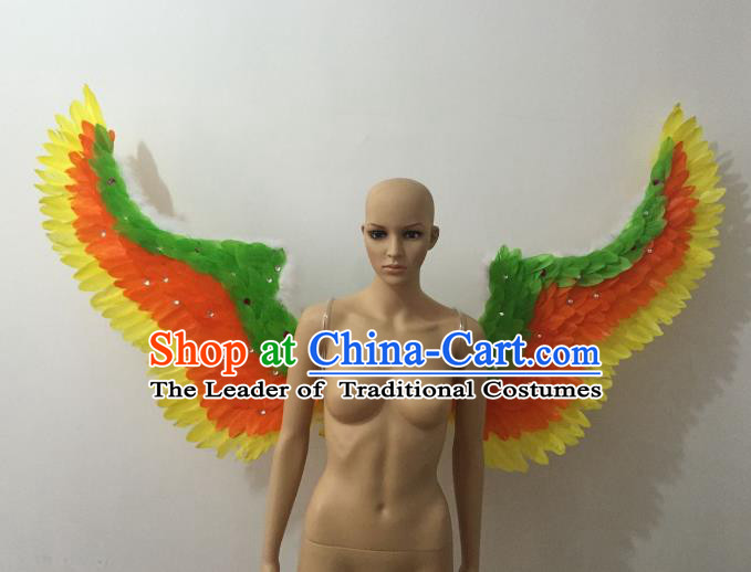 Custom-made Catwalks Props Brazilian Rio Carnival Samba Dance Feather Wings for Women