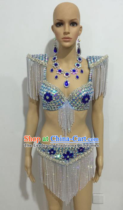 Top Grade Catwalks Costumes Brazilian Carnival Samba Dance Swimsuit for Women