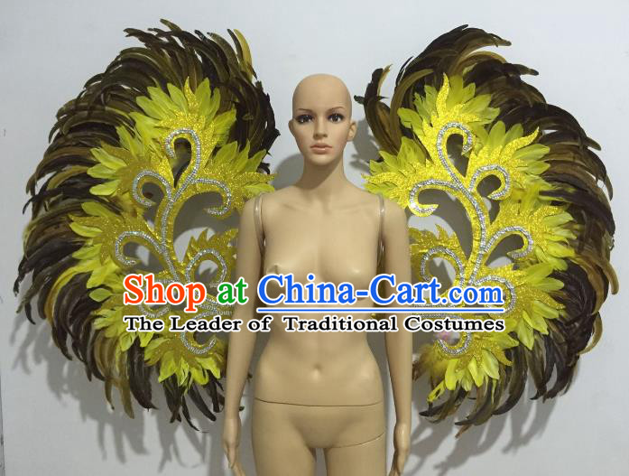 Brazilian Rio Carnival Samba Dance Props Catwalks Feather Wings for Adults