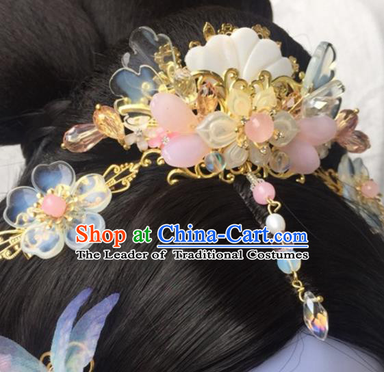 Chinese Traditional Hair Accessories Ancient Hanfu Hairpins Shell Hair Crown for Women