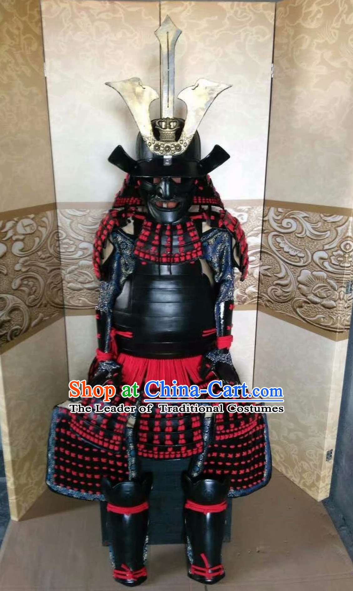 Broad Shoulders Japanese Samurai Armor Replica Authentic Samurai Outfit Clothing Complete Set for Men