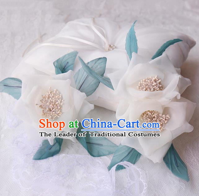 Top Grade Wedding Hair Accessories Bride White Flower Hair Claws for Women