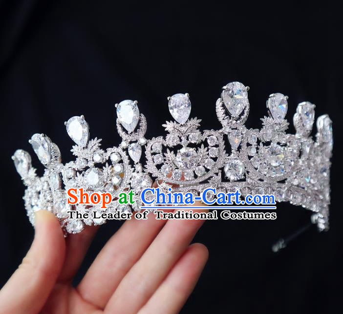 Top Grade Wedding Hair Accessories Bride Crystal Royal Crown for Women