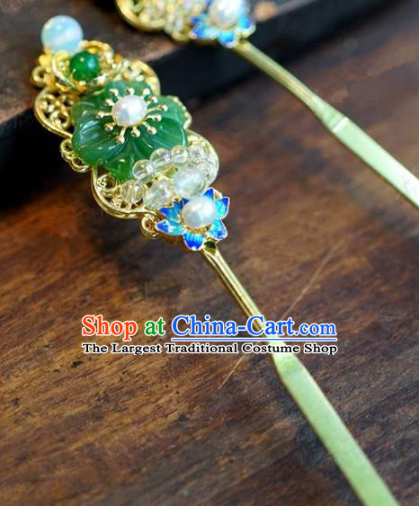 Chinese Handmade Ancient Hair Accessories Ancient Hanfu Cloisonne Hairpins for Women