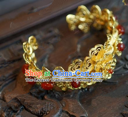 Top Grade Chinese Handmade Jewelry Accessories Ancient Palace Lady Hanfu Agate Bracelet for Women