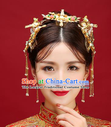 Chinese Ancient Handmade Hair Combs Hairpins Bride Hair Accessories Headwear for Women