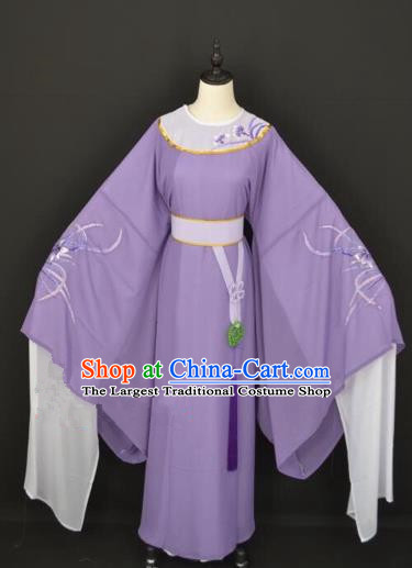 Chinese Traditional Beijing Opera Scholar Purple Robe Peking Opera Niche Costume for Adults