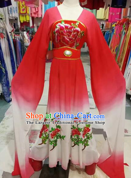 Traditional Chinese Peking Opera Princess Costume Beijing Opera Diva Fairy Red Dress for Adults