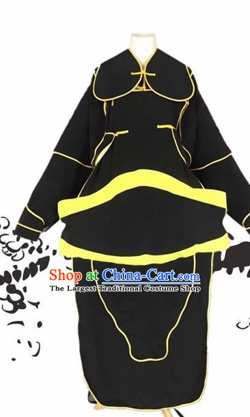 Chinese Beijing Opera General Black Clothing Traditional Peking Opera Takefu Costumes for Adults