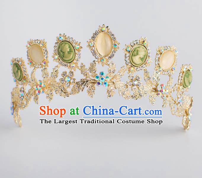 Top Grade Wedding Hair Accessories Bride Baroque Queen Retro Royal Crown for Women