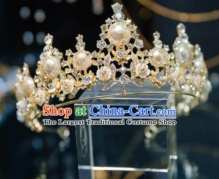 Top Grade Wedding Hair Accessories Baroque Princess Retro Crystal Royal Crown for Women