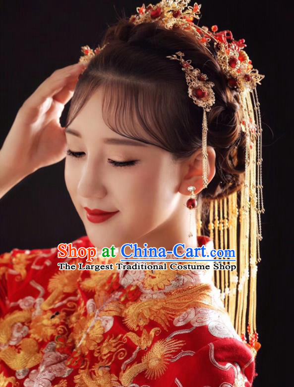 Chinese Traditional Wedding Bride Hair Accessories Ancient Hairpins for Women