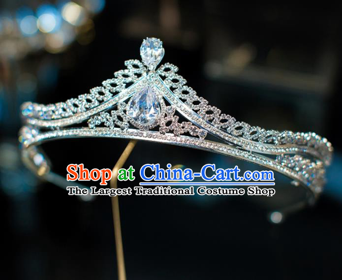 Top Grade Wedding Hair Accessories Baroque Princess Zircon Royal Crown for Women