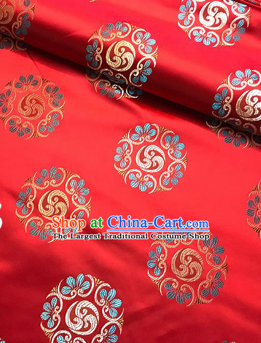 Red Brocade Asian Chinese Traditional Pattern Fabric Silk Fabric Chinese Fabric Material