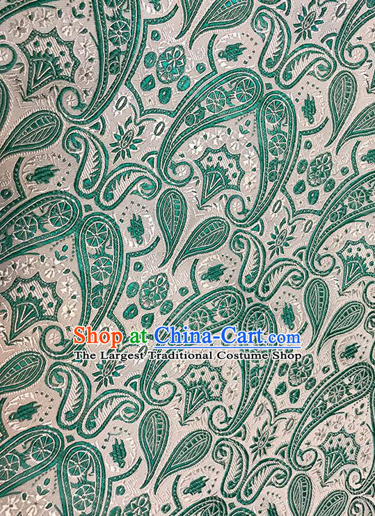 Asian Chinese Brocade Traditional Green Pattern Fabric Silk Fabric Chinese Fabric Material