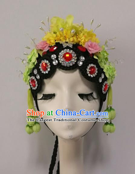 Chinese Traditional Classical Dance Hair Accessories Beijing Opera Wig and Headwear for Women