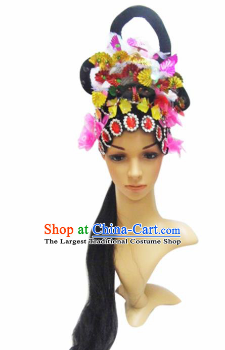 Chinese Traditional Wigs Ancient Beijing Opera Fairy Headwear and Wigs for Women