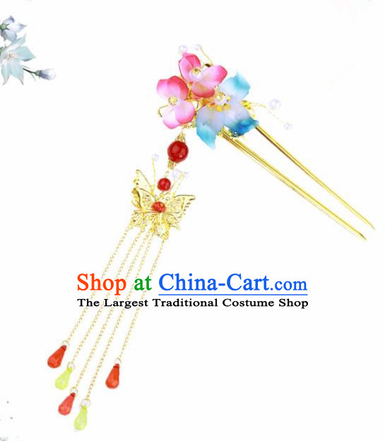 Chinese Traditional Hair Accessories Ancient Hanfu Flowers Hair Clip Hairpins for Women