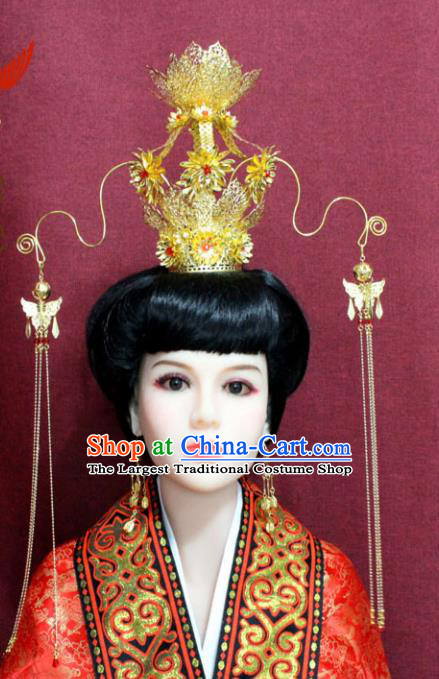 Chinese Handmade Queen Phoenix Hairpins Ancient Imperial Consort Hair Accessories for Women