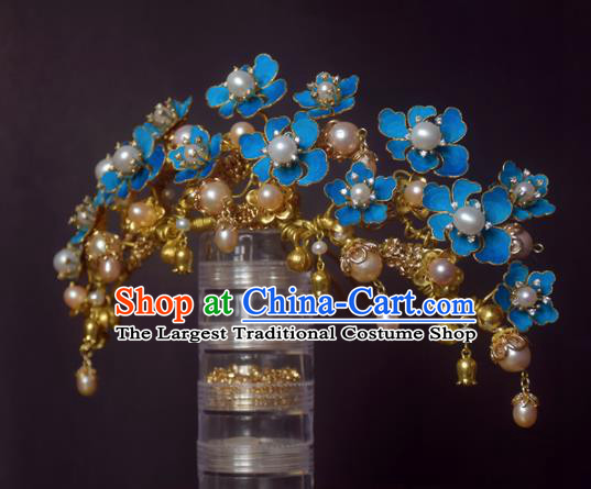 Chinese Handmade Princess Hanfu Pearls Hair Comb Hairpins Ancient Hair Accessories for Women