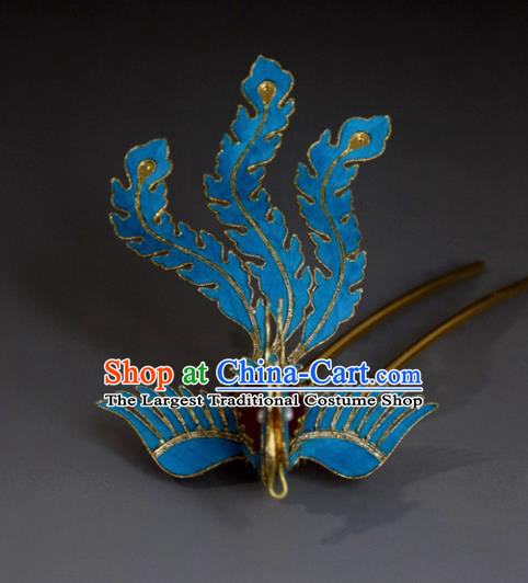 Chinese Handmade Hair Accessories Hanfu Phoenix Hairpins Ancient Flowers Hair Clip for Women