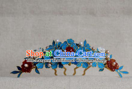 Chinese Handmade Hair Accessories Hairpins Ancient Hanfu Agate Beads Hair Comb for Women