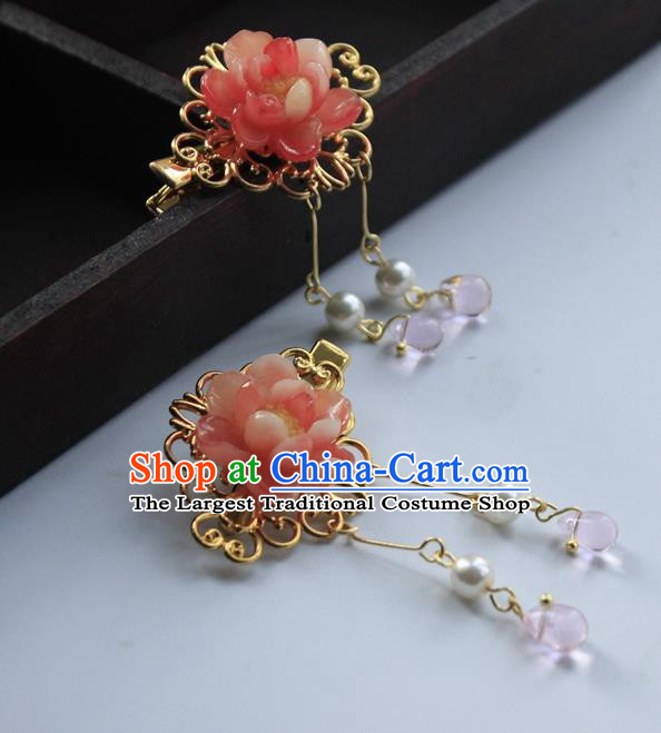 Chinese Ancient Hair Accessories Flowers Hair Claws Hanfu Handmade Hairpins for Women