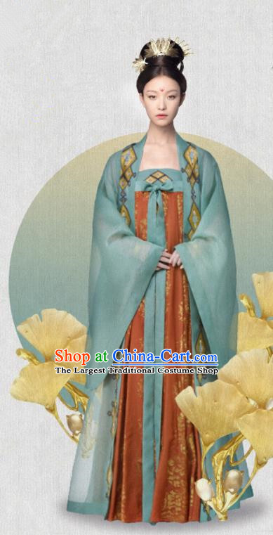 Ancient Drama The Rise of Phoenixes Hanfu Dress Chinese Tang Dynasty Princess Costumes and Headpiece for Women