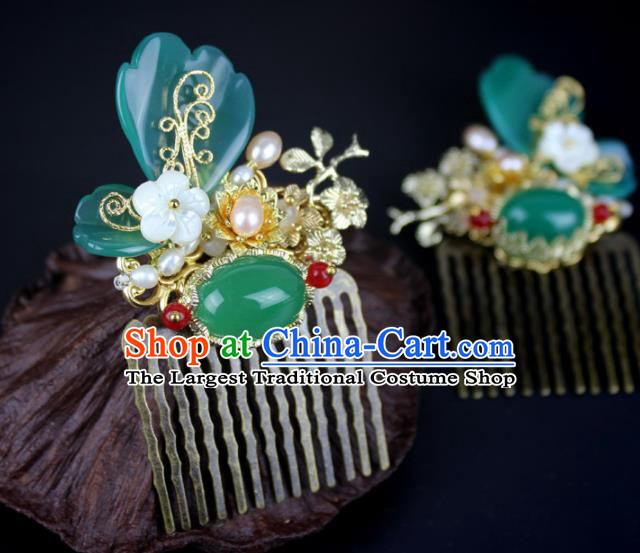 Chinese Ancient Handmade Hanfu Butterfly Hair Comb Hairpins Hair Accessories for Women