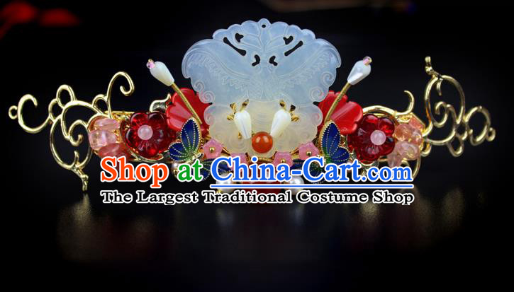 Chinese Ancient Handmade Hanfu Jade Hair Clip Hairpins Hair Accessories for Women