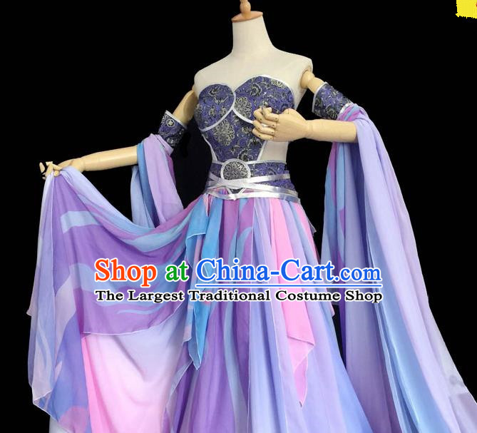 Chinese Ancient Cosplay Peri Swordswoman Purple Hanfu Dress Traditional Han Dynasty Princess Costume for Women