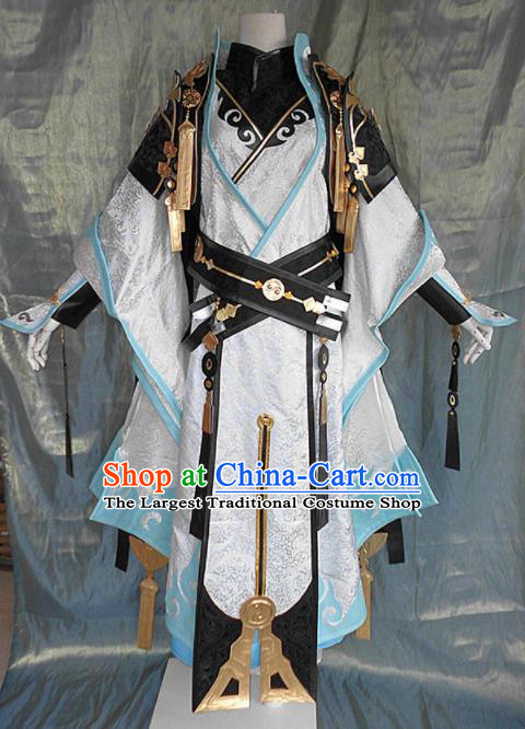 Asian Chinese Cosplay Customized Royal Highness Costume Ancient Swordsman Clothing for Men