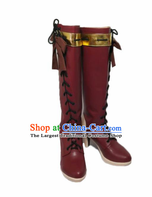 Asian Chinese Cosplay Shoes Cartoon Long Boots for Women