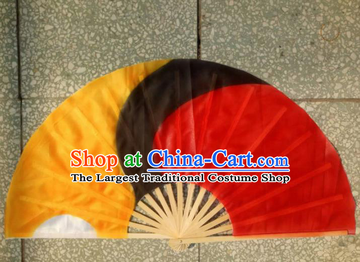 Traditional Chinese Crafts Folding Fan China Folk Dance Fans Red Tai Chi Fans