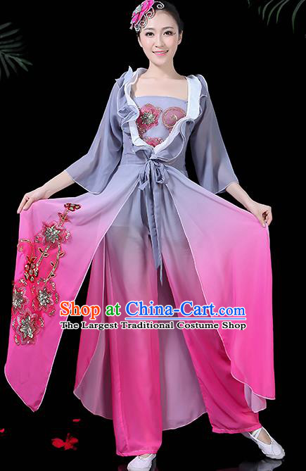 Chinese Classical Dance Costume Traditional Folk Dance Yangko Fan Dance Clothing for Women