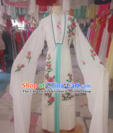 Chinese Traditional Beijing Opera Swordswoman White Dress Peking Opera Diva Costumes for Adults