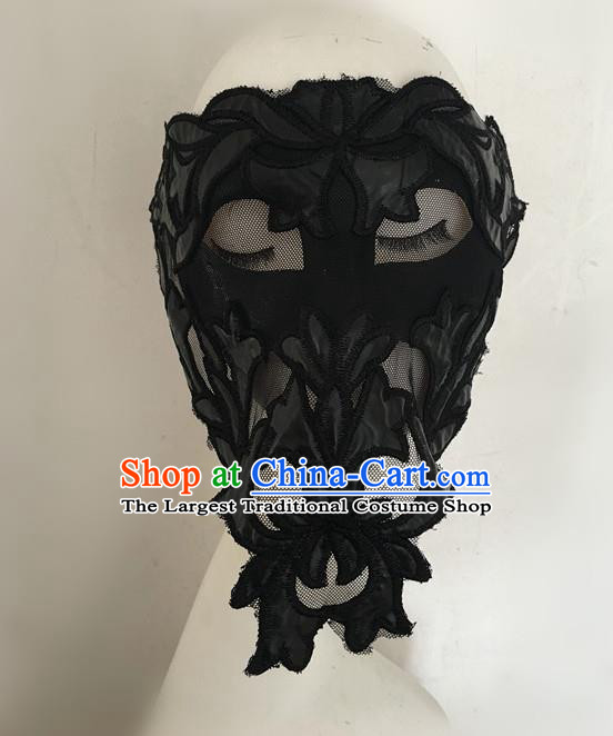 Top Halloween Stage Show Accessories Black Mask Brazilian Carnival Catwalks Face Masks