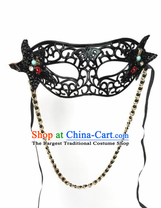 Top Fancy Dress Ball Black Masks Brazilian Carnival Halloween Cosplay Face Mask for Women