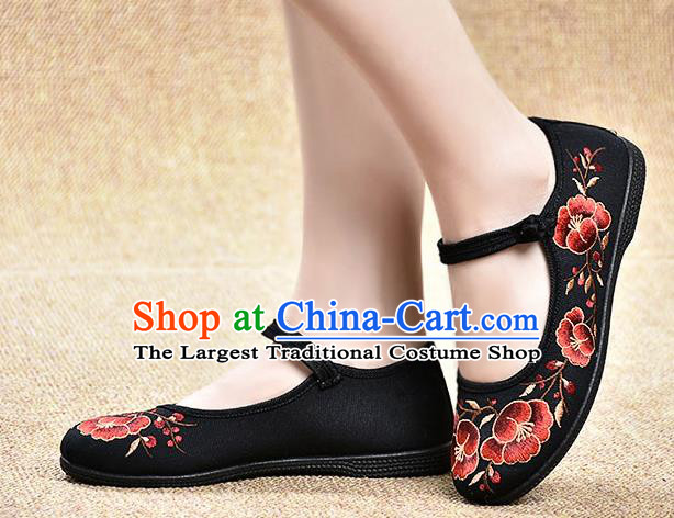 Chinese Shoes Wedding Shoes Traditional Embroidered Shoes Bride Black Shoes for Women