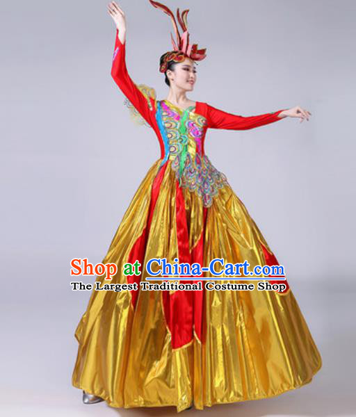 Top Grade Stage Show Costumes Modern Dance Chorus Group Dress for Women