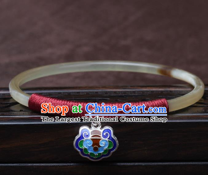 Chinese Traditional Jewelry Accessories National Hanfu Ox Horn Bracelet for Women