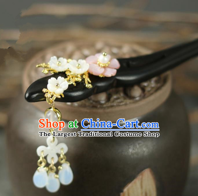 Handmade Chinese Traditional Ebony Hairpins Traditional Classical Hanfu Hair Accessories for Women