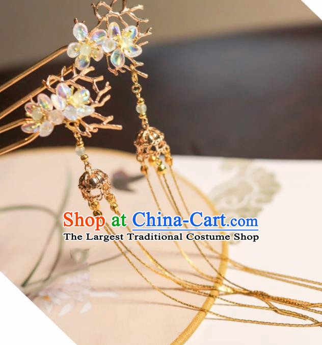 Handmade Chinese Traditional Tassel Hairpins Ancient Classical Hanfu Hair Accessories for Women